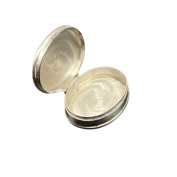 Vintage Vaticano sterling silver Italian hinged pill box trinket box - Picture 9 of 9